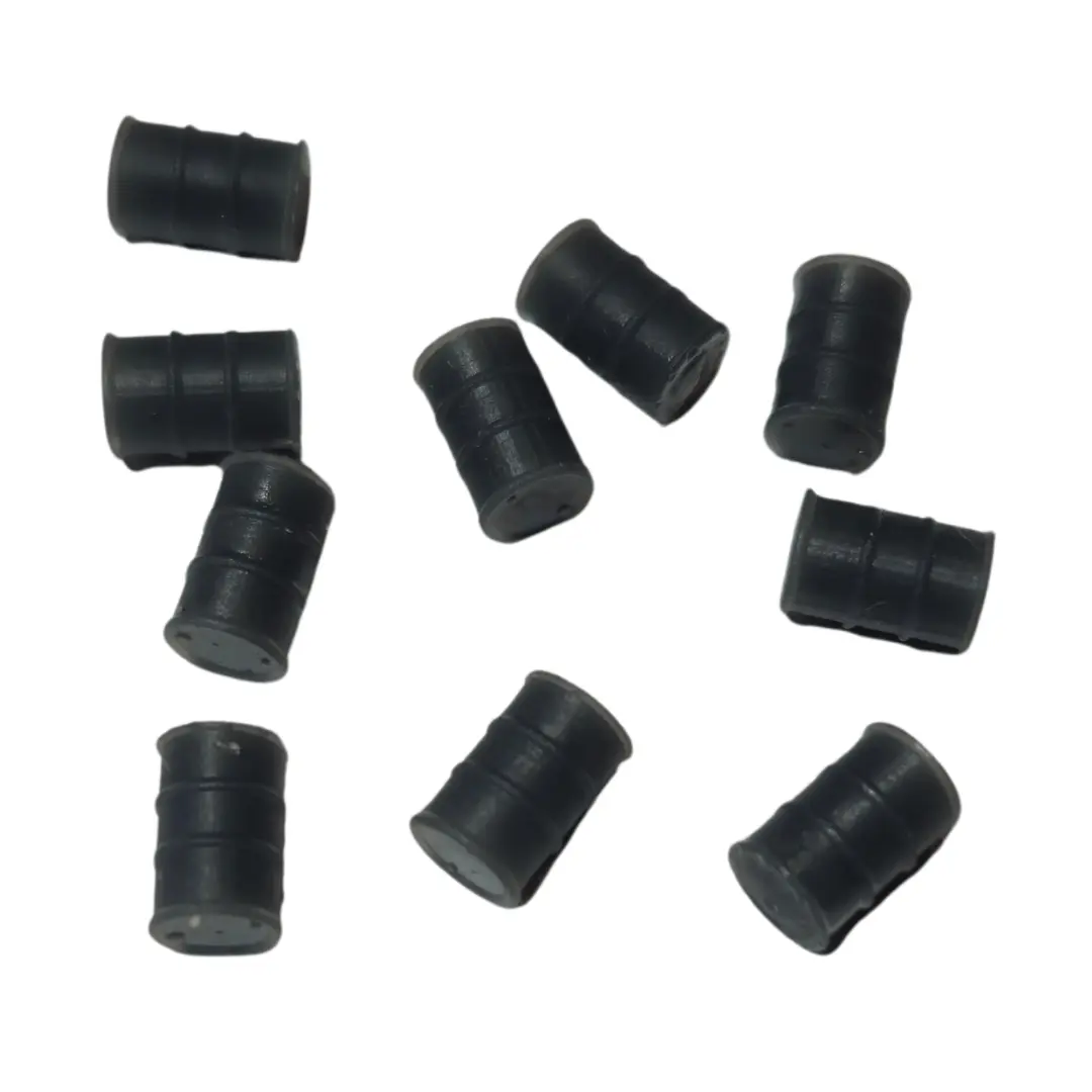N scale 44 gallon drum set 10 pieces for Australian model railway diorama, stocked in Australia