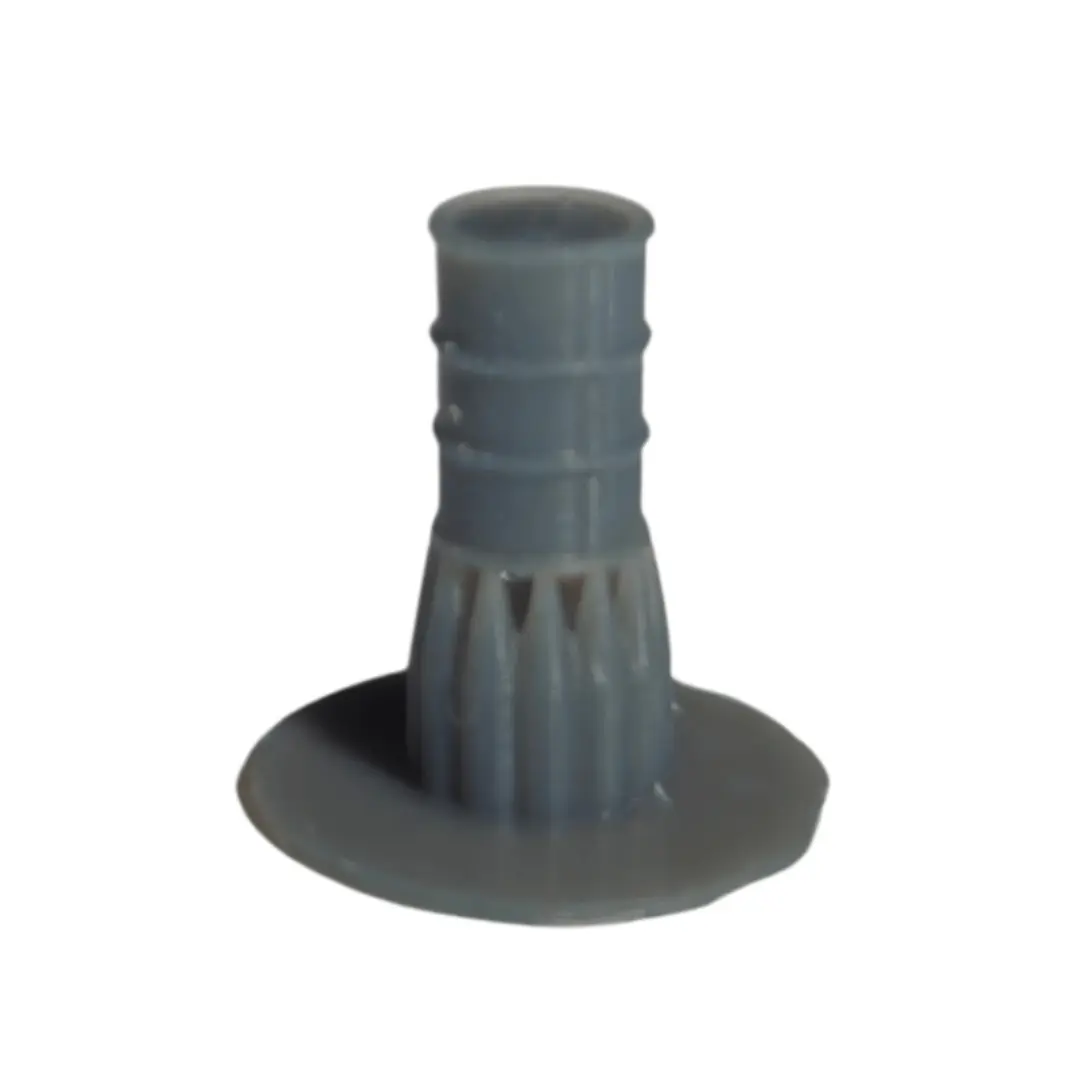 Product detail of N scale 44 gallon drum 10 piece set showing drum sizes