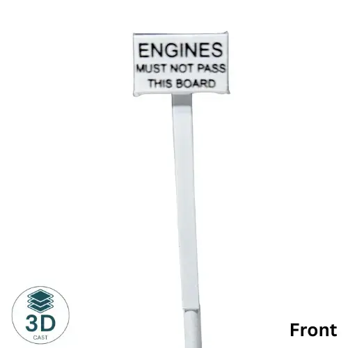 HO Scale engines must not pass board sign for model railway scenery, stocked in Australia