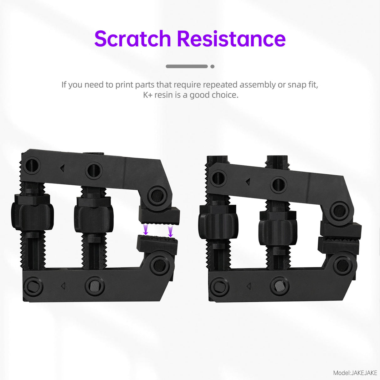 Resione K Plus Black Tough ABS-Like 3D Printer Resin