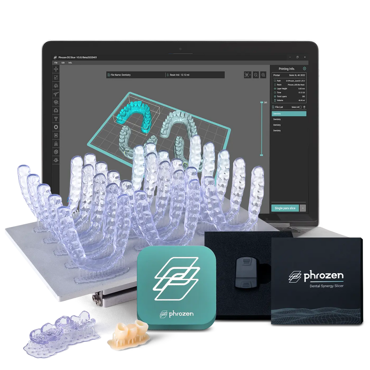 Product detail of Phrozen DS Slicer dongle packaging and labelling