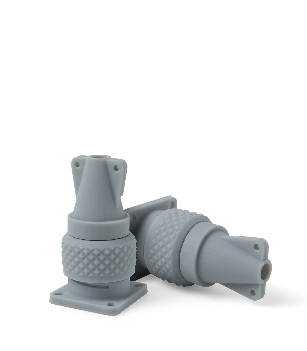 Connector housing prototypes printed in Phrozen FR940 flame retardant resin gray