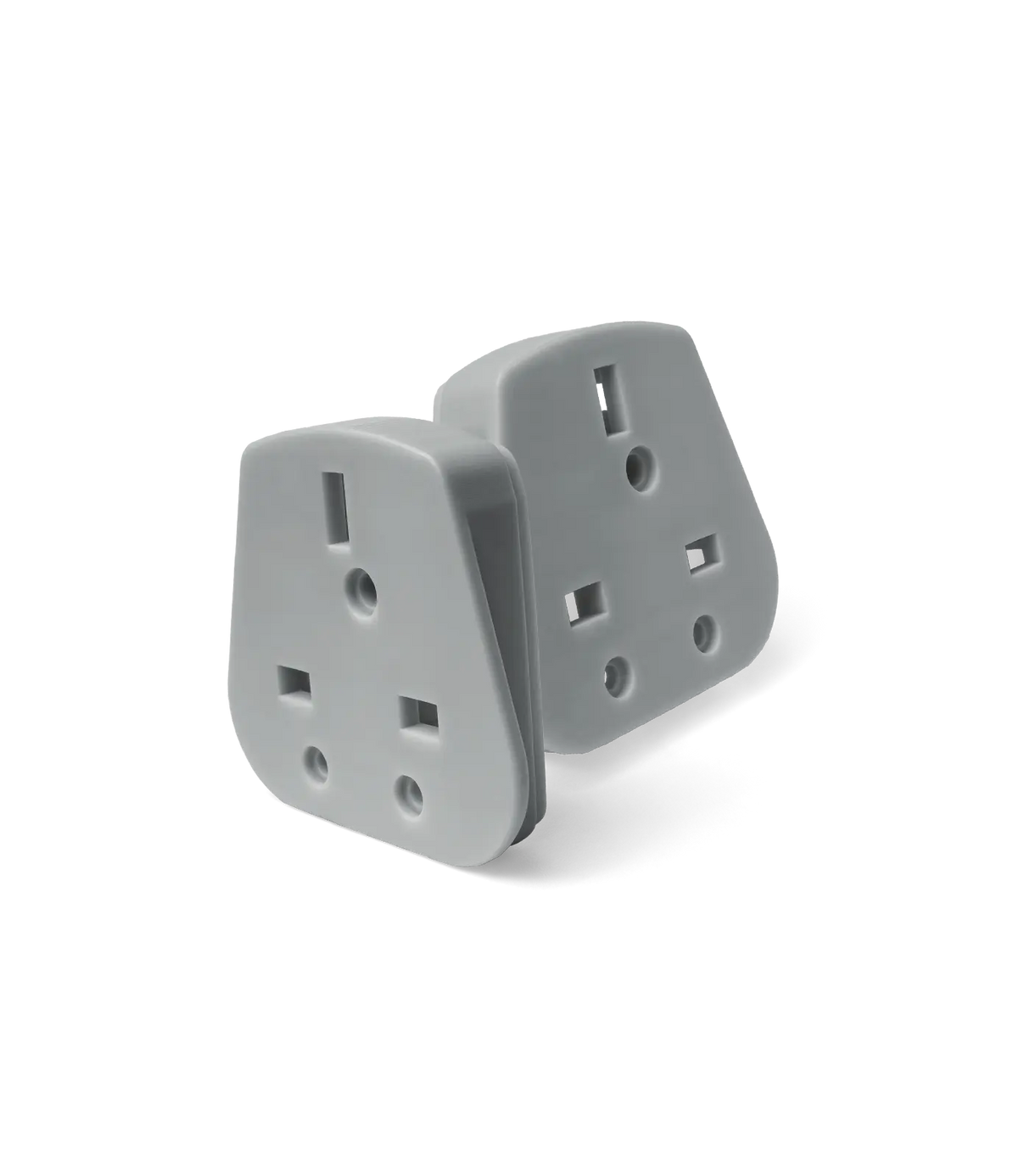 Power socket housing prototypes printed in Phrozen FR940 flame retardant resin gray