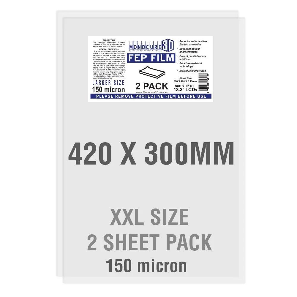 Monocure3d XXL Fep Film 150 Micron (2 Sheet Pack) Monocure3d