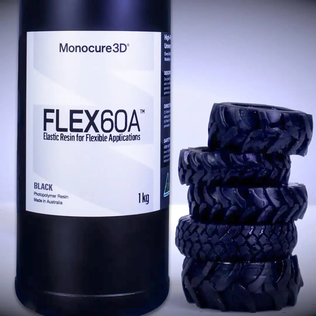 Monocure3d Flex60A Black 3D Printer Resin Monocure3d