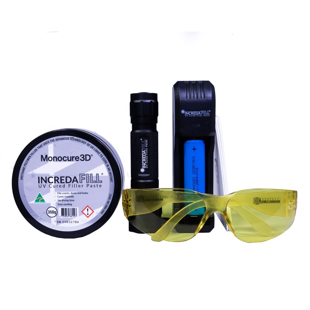 Monocure3d - Monocure3d Incredafill® – Ultimate Starter Kit (350g) - 3D Printing Accessories - 3D Cast