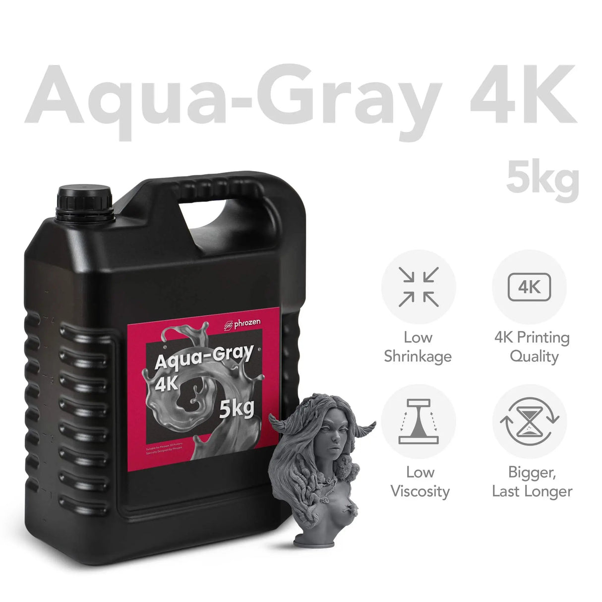 Phrozen - Phrozen Aqua 4K Gray - 3d printing resin - 3D Cast