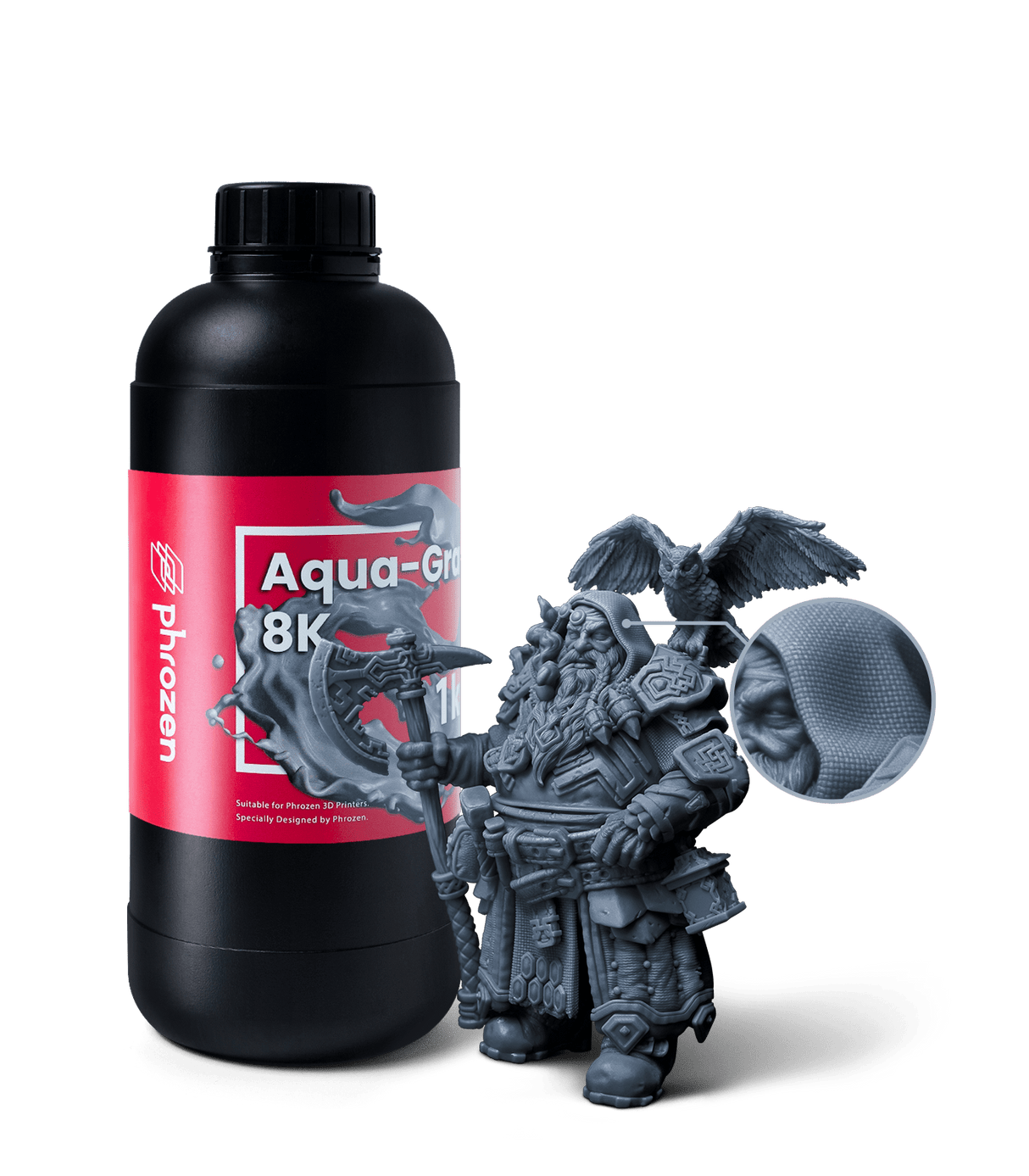 Phrozen Aqua 8K Gray 3D Printer Resin Phrozen