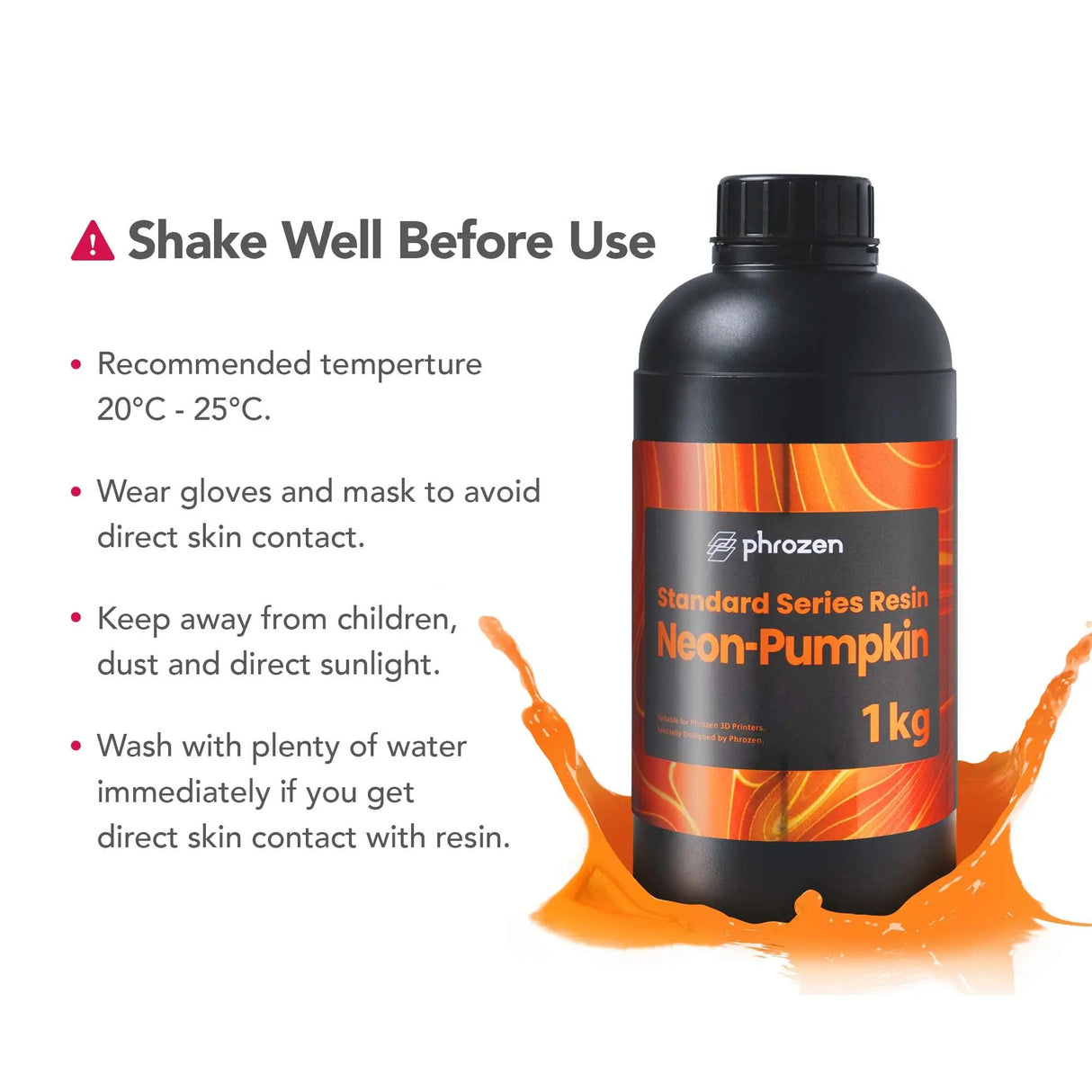 Phrozen Neon Pumpkin 3D Printer Resin Phrozen