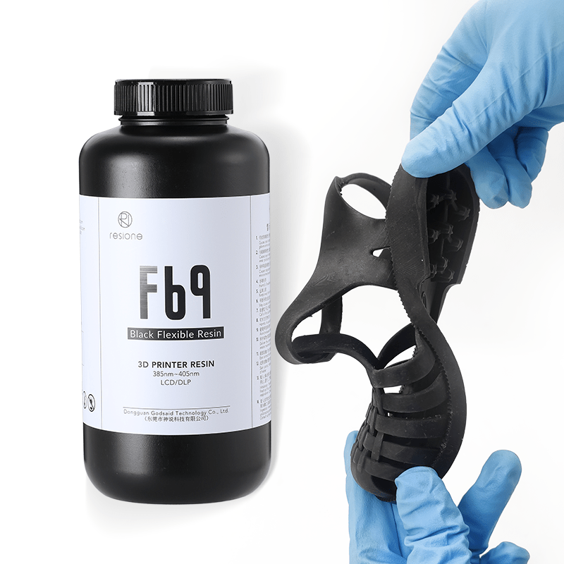 Resione - Resione F69 Black Flexible 3D Printing Resin - 3D Printer Resin - 3D Cast