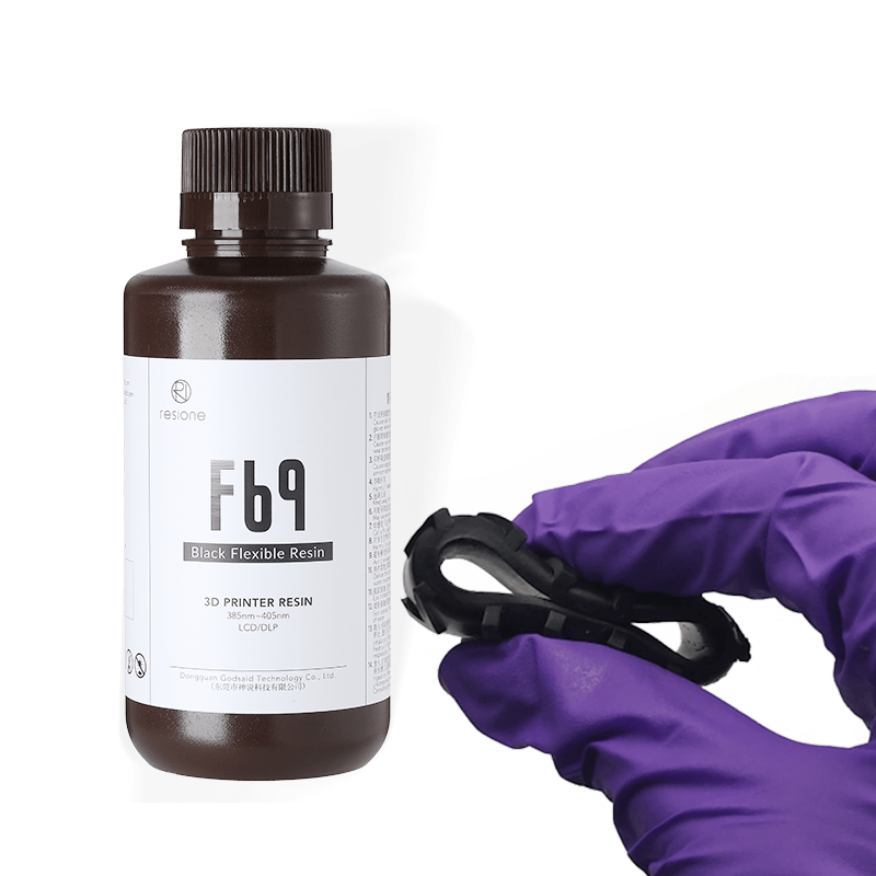 Resione - Resione F69 Black Flexible 3D Printing Resin - 3D Printer Resin - 3D Cast
