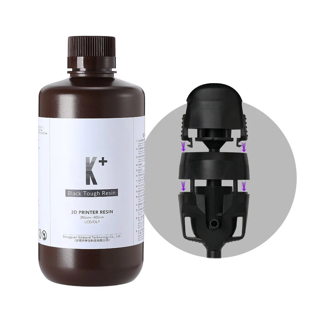 Resione - Resione K+ Black Tough ABS - Like 3D Printing Resin - 3D Printer Resin - 3D Cast
