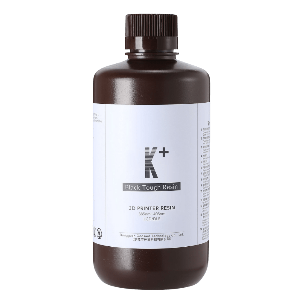 Resione K Plus Black Tough ABS-Like 3D Printer Resin Resione