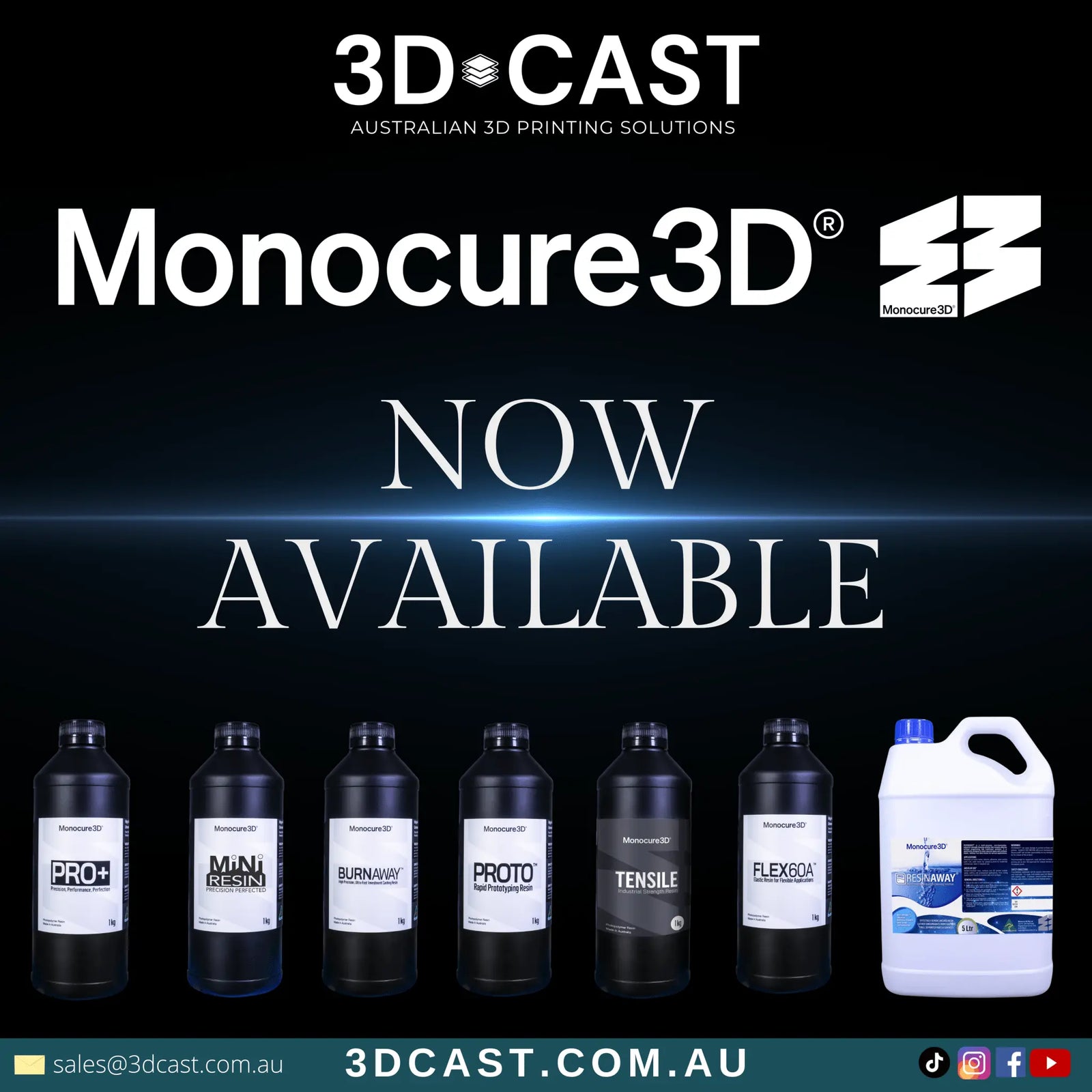 Monocure is now in stock! - 3D Cast
