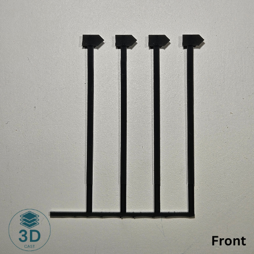 HO Scale Curve Board- Right Handed Wooden Post