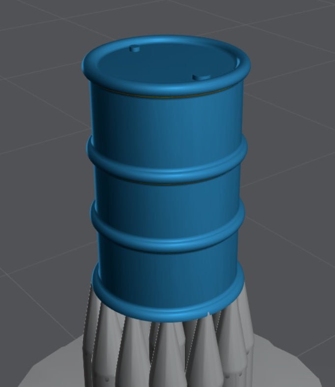 3D Cast - N Scale 44 Gallon Drum 10 Pce - 3D Cast