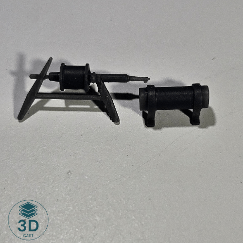 3D Cast - N Scale Brake Cylinder with air tank 4pce - 3D Cast