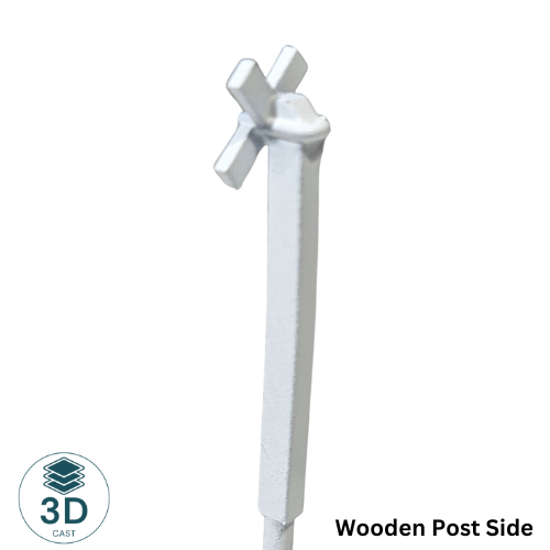 3D Cast - N scale Whistle Board - Wooden Post - 3D Cast