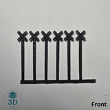 3D Cast - N scale Whistle Board - Wooden Post - 3D Cast
