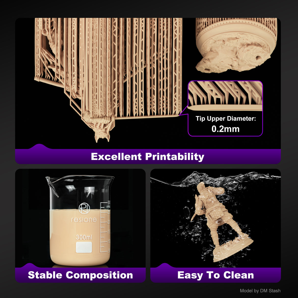 Resione TH-HR White Clay 3D Printing Resin