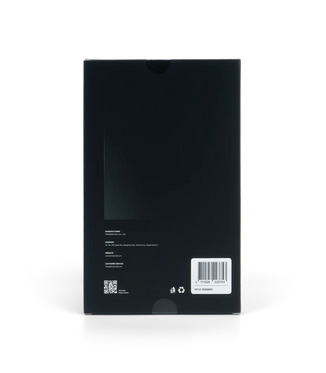 Back of the Phrozen tempered glass LCD screen protector box, showing manufacturer details, barcode, and recycling icons.