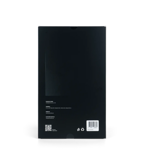Back of the Phrozen tempered glass LCD screen protector box, showing manufacturer details, barcode, and recycling icons.