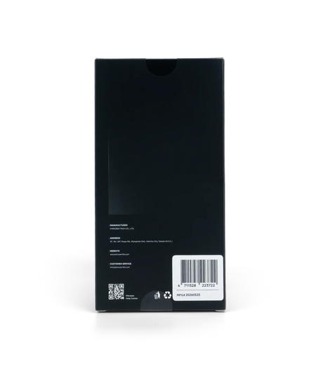 Back of the Phrozen tempered glass LCD screen protector box, showing manufacturer details, barcode, and recycling icons.