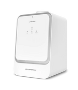 Angled view of the Phrozen Air Purifier Max showing the front touch control panel with power, fan, timer and sound icons below the Phrozen logo.