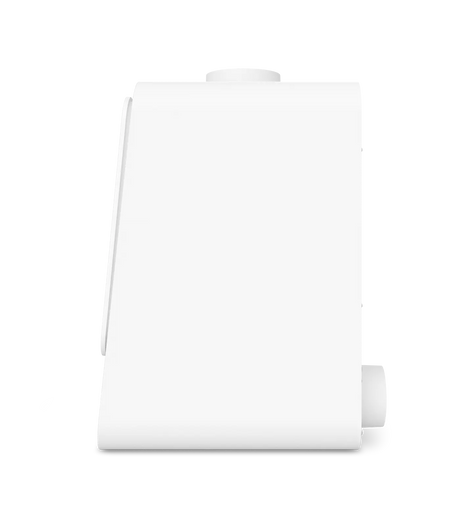 Side profile view of the Phrozen Air Purifier Max showing its compact, tapered white housing.