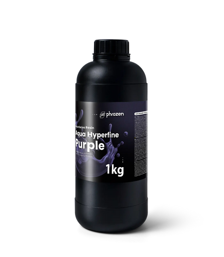 In-use view of Phrozen Aqua Hyperfine Purple resin high-detail print