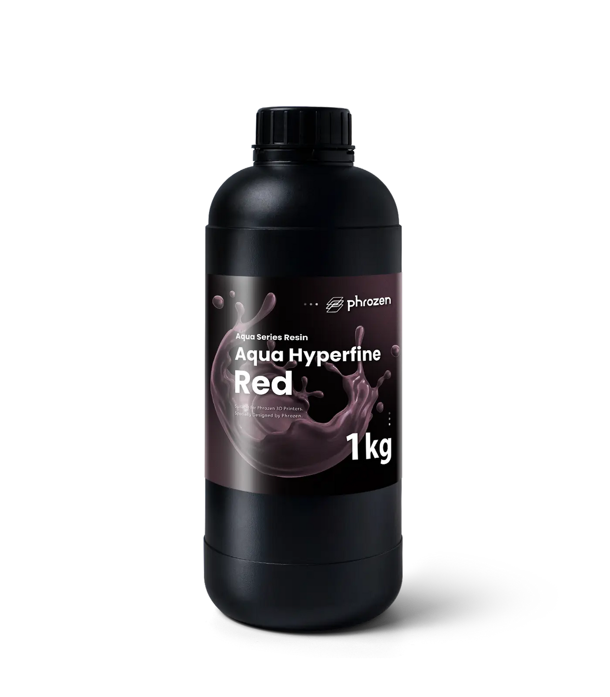 Phrozen Aqua Hyperfine Red high resolution MSLA resin 1kg bottle front view