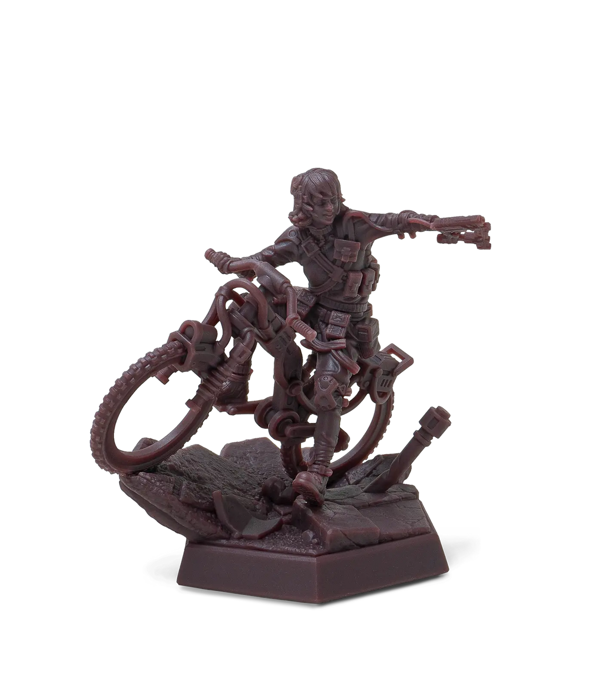Detailed sci-fi character miniature printed in Phrozen Aqua Hyperfine Red resin