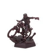 Detailed sci-fi character miniature printed in Phrozen Aqua Hyperfine Red resin