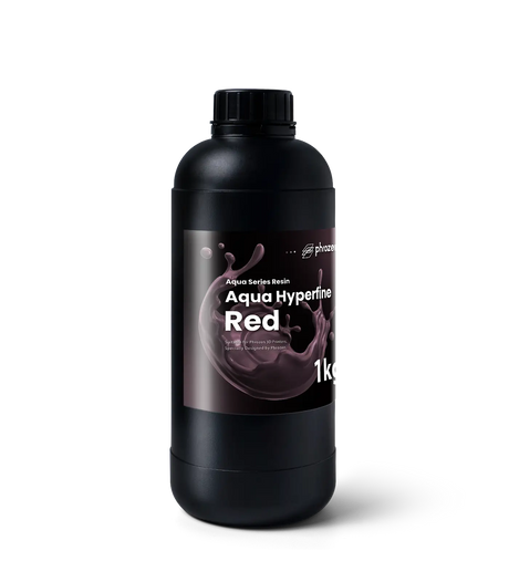 Phrozen Aqua Hyperfine Red high resolution MSLA resin 1kg bottle three quarter view