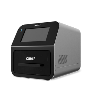 Side view of Phrozen Dental Cure+ UV curing unit rotating platform