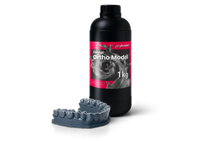 Close-up of Phrozen Dental Ortho Model resin 500ml bottle label