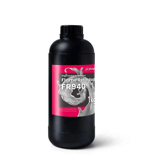 Phrozen Flame Retardant FR940 Engineering Series Resin 1kg bottle three quarter view