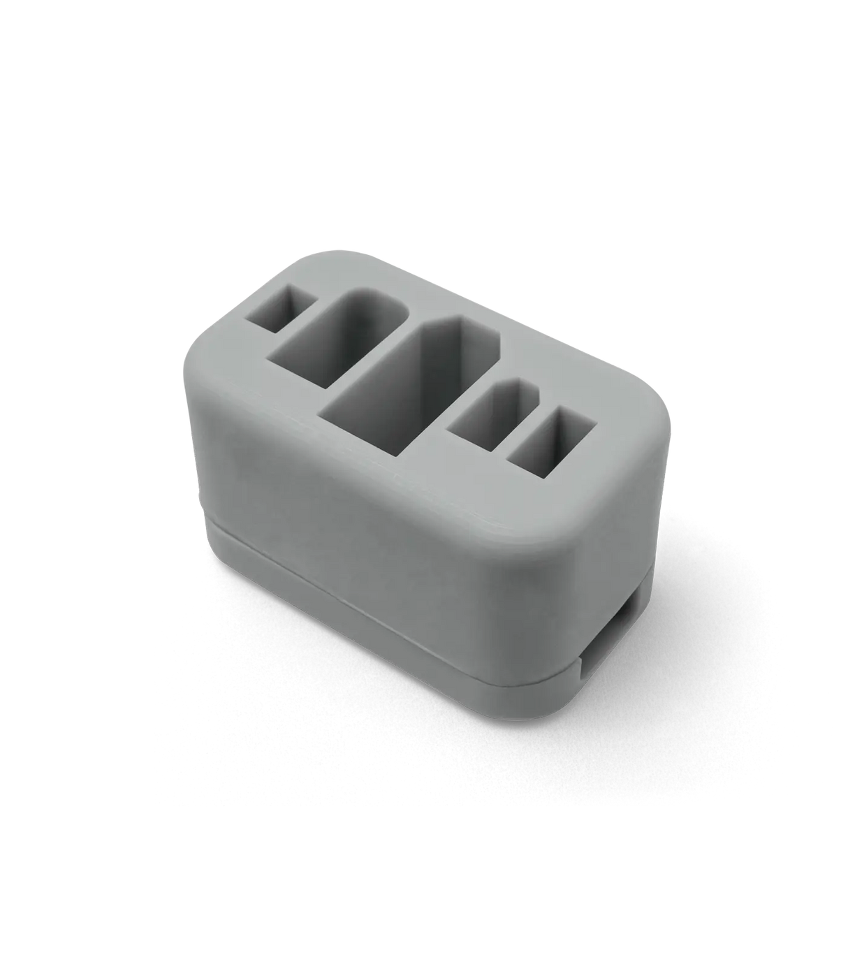 Electrical connector enclosure prototype printed in Phrozen FR940 flame retardant resin gray