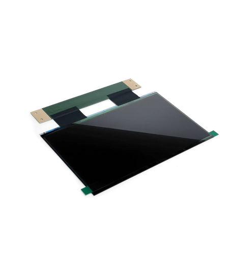 Size comparison of Phrozen Mighty 8K LCD screen showing screen dimensions
