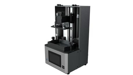 Phrozen Lumii 2K DLP dental 3D printer angle view with build mechanism exposed