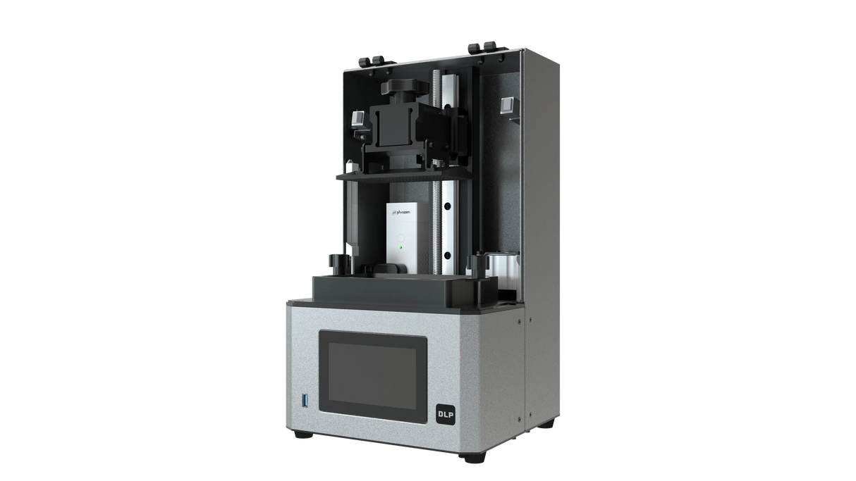 Phrozen Lumii 2K DLP dental 3D printer right angle view open