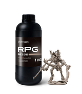 Phrozen RPG Beige resin 1kg bottle with printed fantasy creature miniature