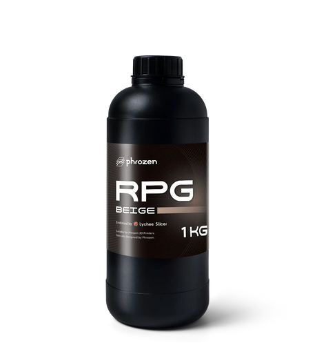 Phrozen RPG Beige Lychee Slicer endorsed miniature resin 1kg bottle front view