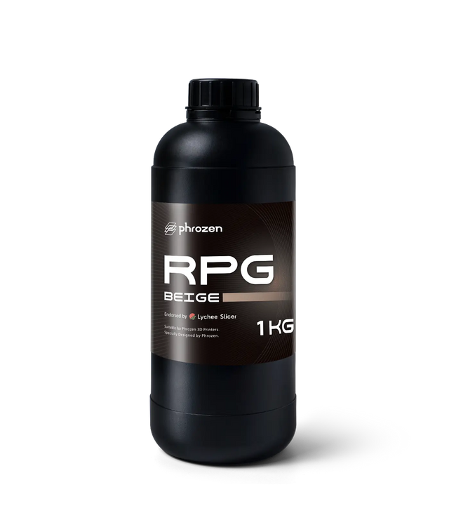 Phrozen RPG Beige Lychee Slicer endorsed miniature resin 1kg bottle front view