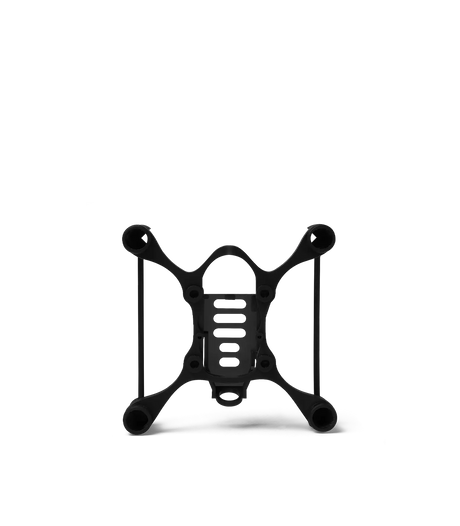 3D printed drone frame in Phrozen Rigid PC/GF-like Black resin, showing fine detail and rigid structure
