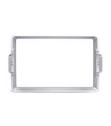 Phrozen Sonic Mega 8K S resin vat, top down view, showing the empty tray, MAX fill line, and metal handles on each side.