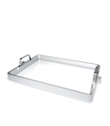 Phrozen Sonic Mega 8K S resin vat, angled view from the handle side, showing the aluminium frame and metal handles.