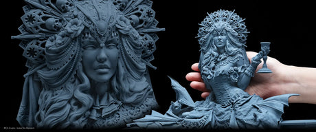 Character bust and figure printed on Phrozen Sonic Mighty 12K by CA Sculpts