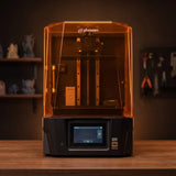 Phrozen Sonic Mighty Revo 14K resin 3D printer front view on warm timber workbench