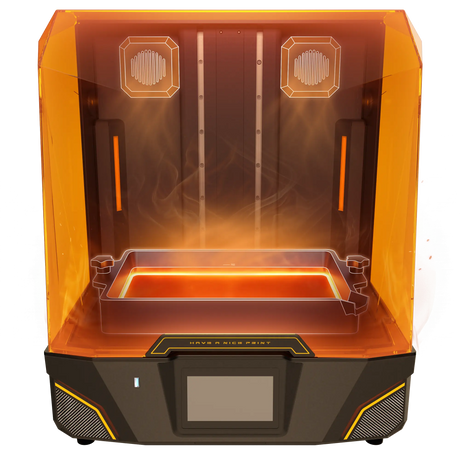Phrozen Sonic Mighty Revo 16K MAX resin 3D printer front view heating details
